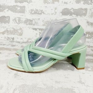 New Caslon Lennyn Leah Sandals Leather Mint Lennyn Slingback Heels K933